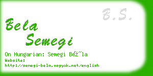 bela semegi business card